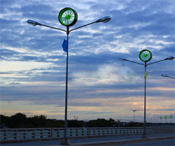 windmolen op straatverlichting