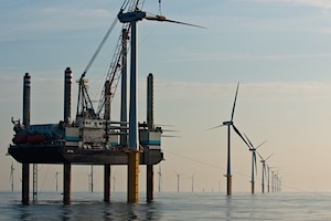 bouw windpark op zee