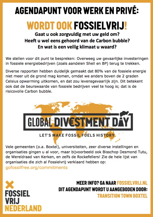 poster divesteren