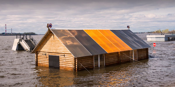 flooded house