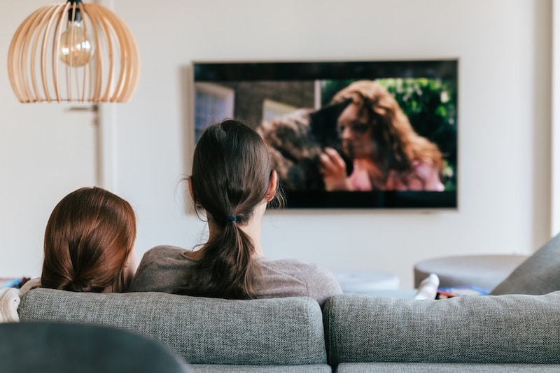 watching tv
