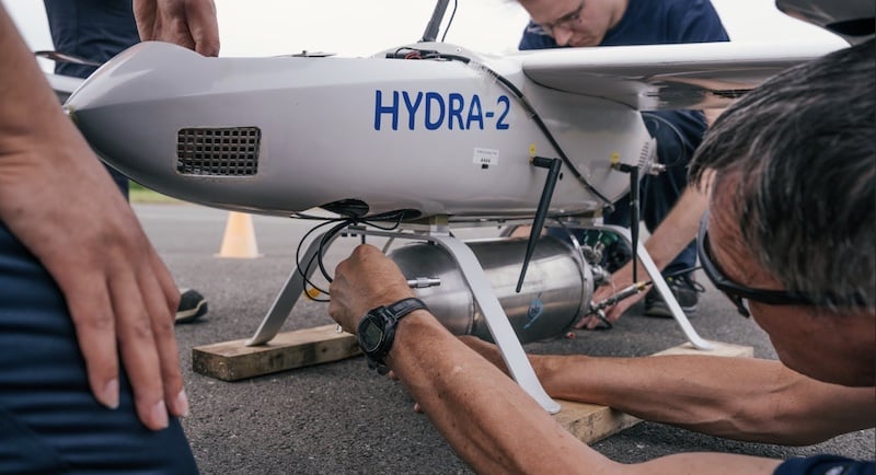 drone op waterstof hydra 2
