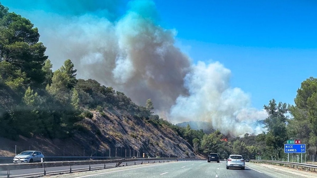 Bosbrand in de Var, Frankrijk