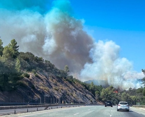 Bosbrand in de Var, Frankrijk