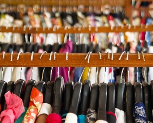 gebruikte en afgedankte kleding