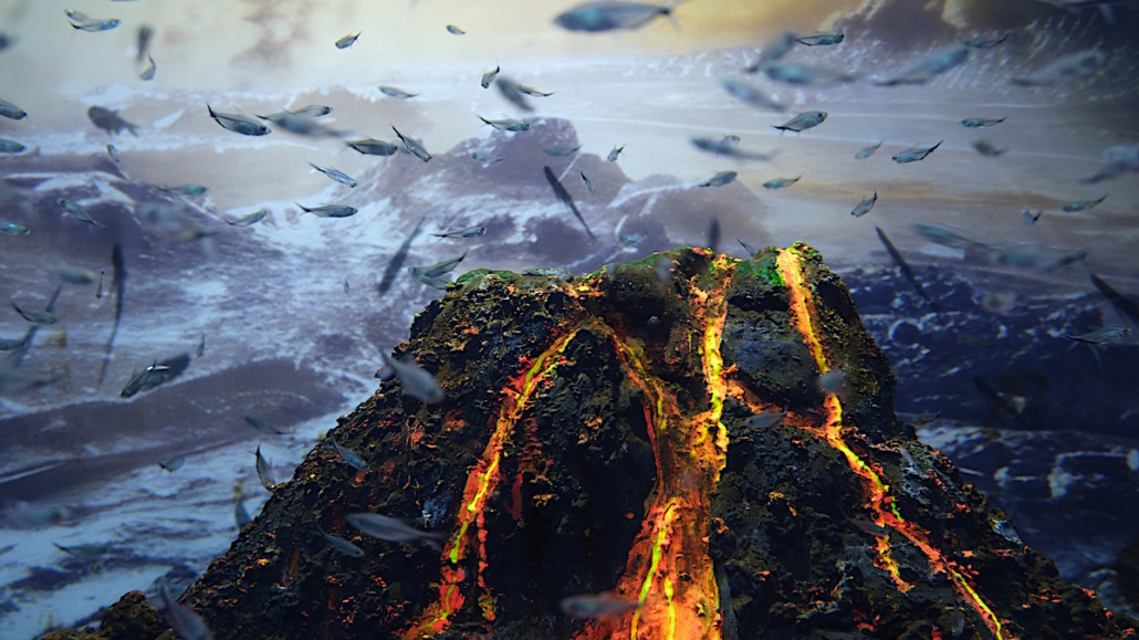lavastroom op de zeebodem