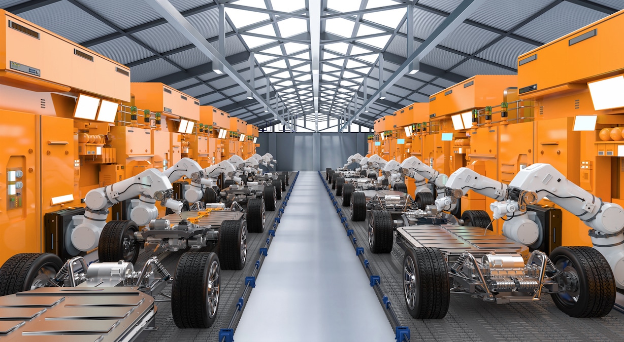 productie van elektrische auto's
