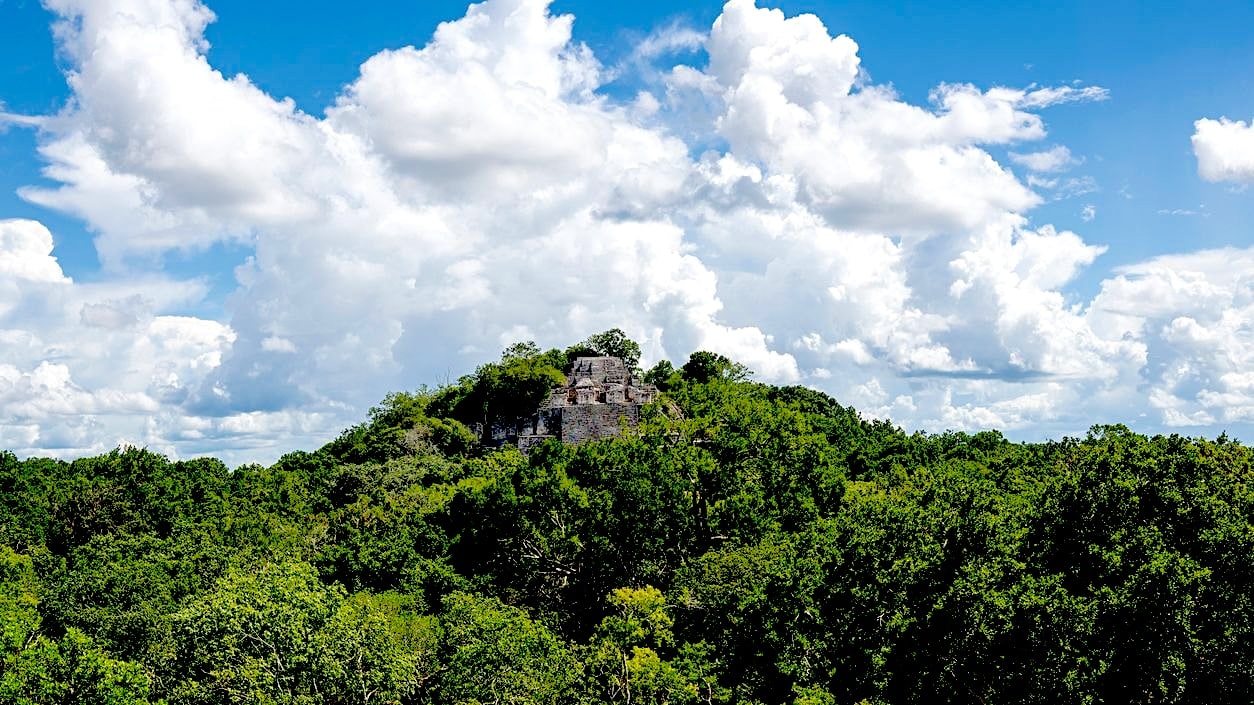 Maya tempel in Calakmul