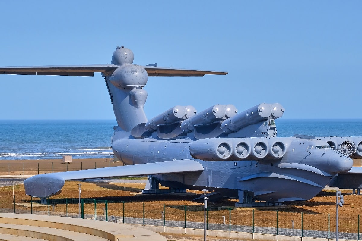 MD-160 ekranoplan op de Kaspische Zee.
