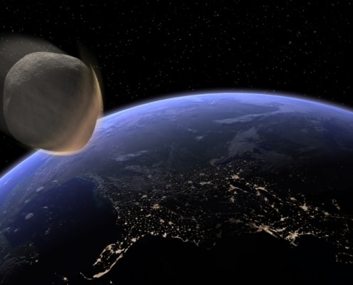 Afbeelding van de asteroïde Apophis.