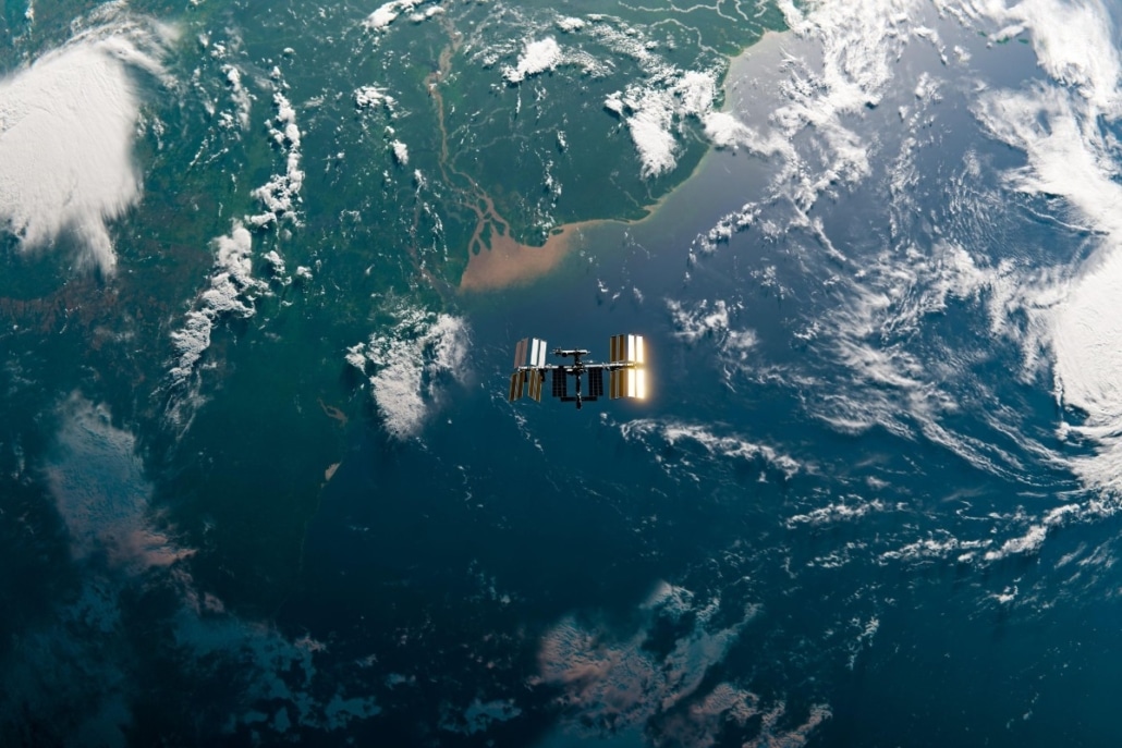 Satellietbeeld van Point Nemo in de Zuidelijke Grote Oceaan.