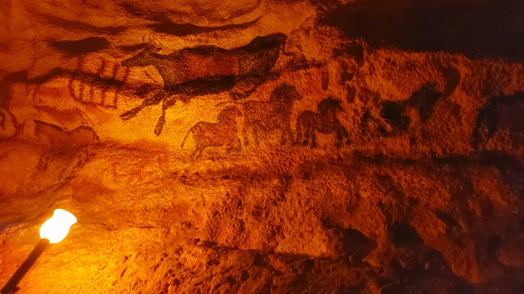 Een voorbeeld van rotstekeningen in Frankrijk