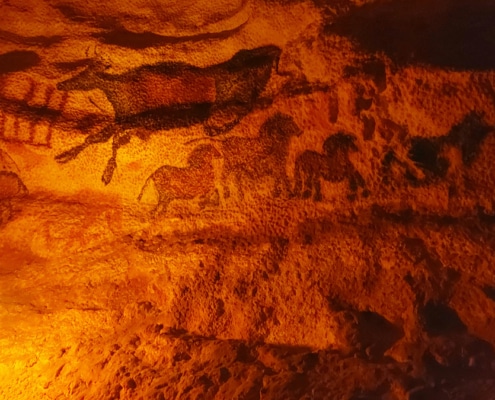 Een voorbeeld van rotstekeningen in Frankrijk