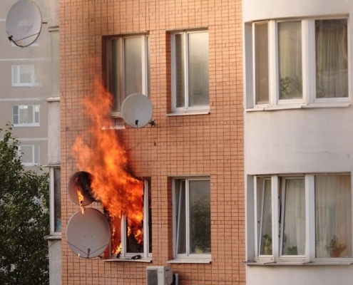 brand in huis