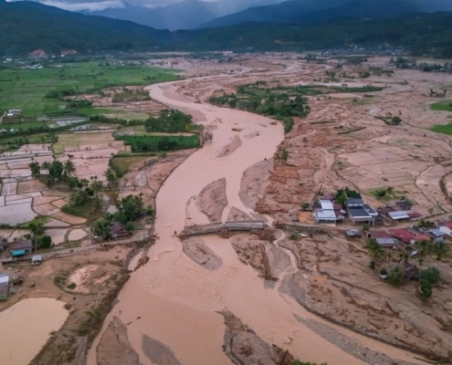 overstroming in Aceh Indonesie