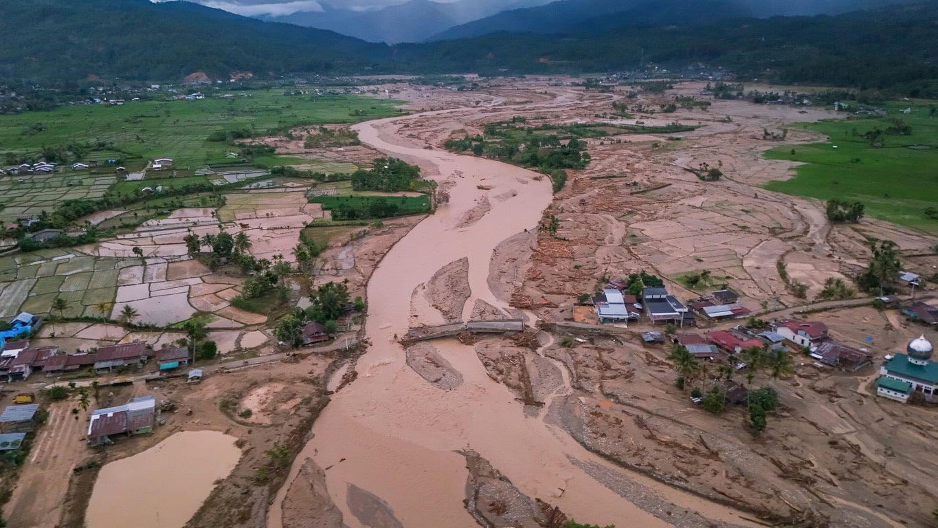 overstroming in Aceh Indonesie