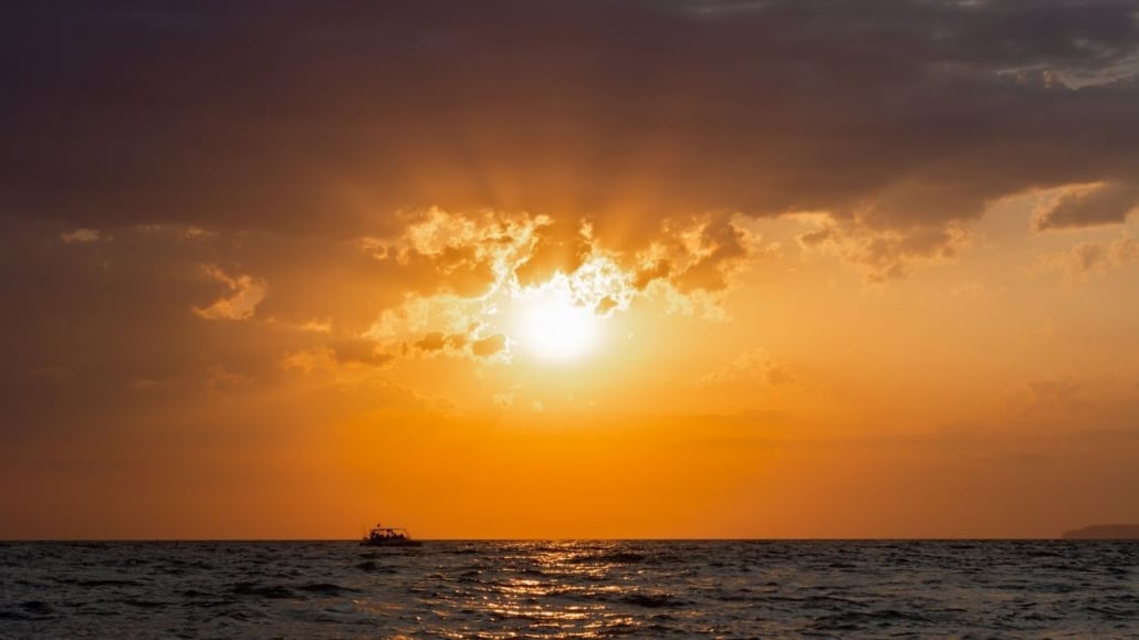 Zon boven de Stille Oceaan