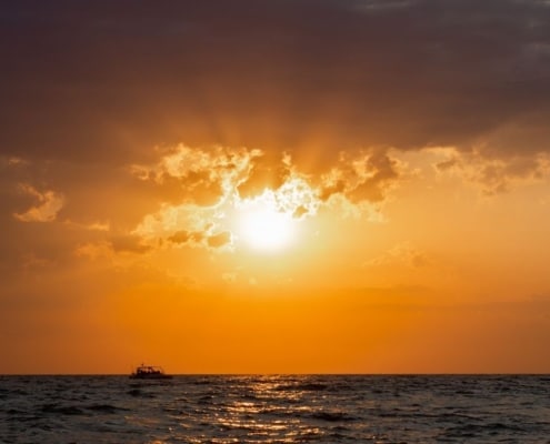 Zon boven de Stille Oceaan