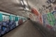De verlaten perrons van spookstation Haxo aan de Parijse metrolijnen 3bis en 7bis.