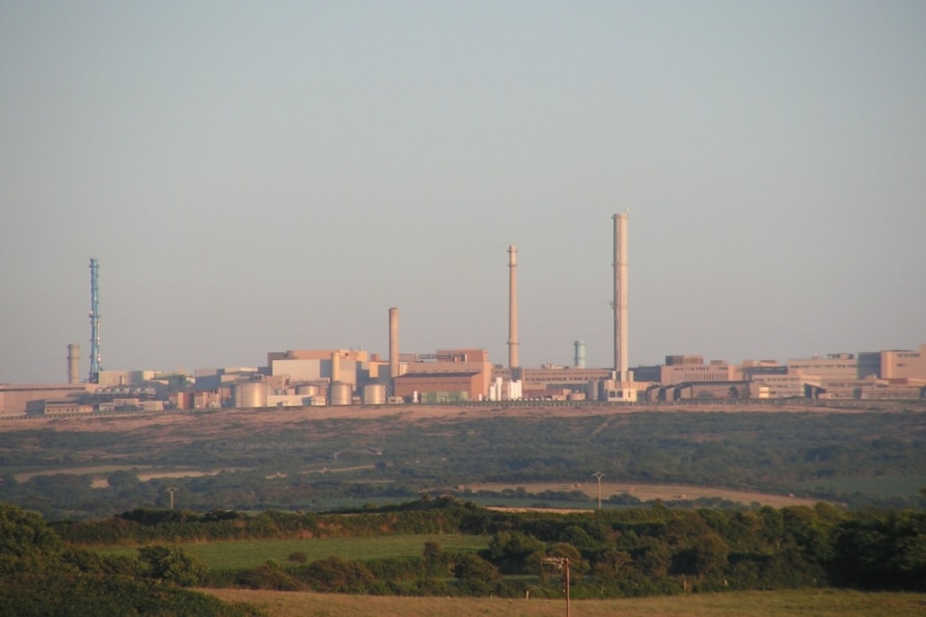 De opwerkingsfabriek van La Hague aan de Normandische kust.