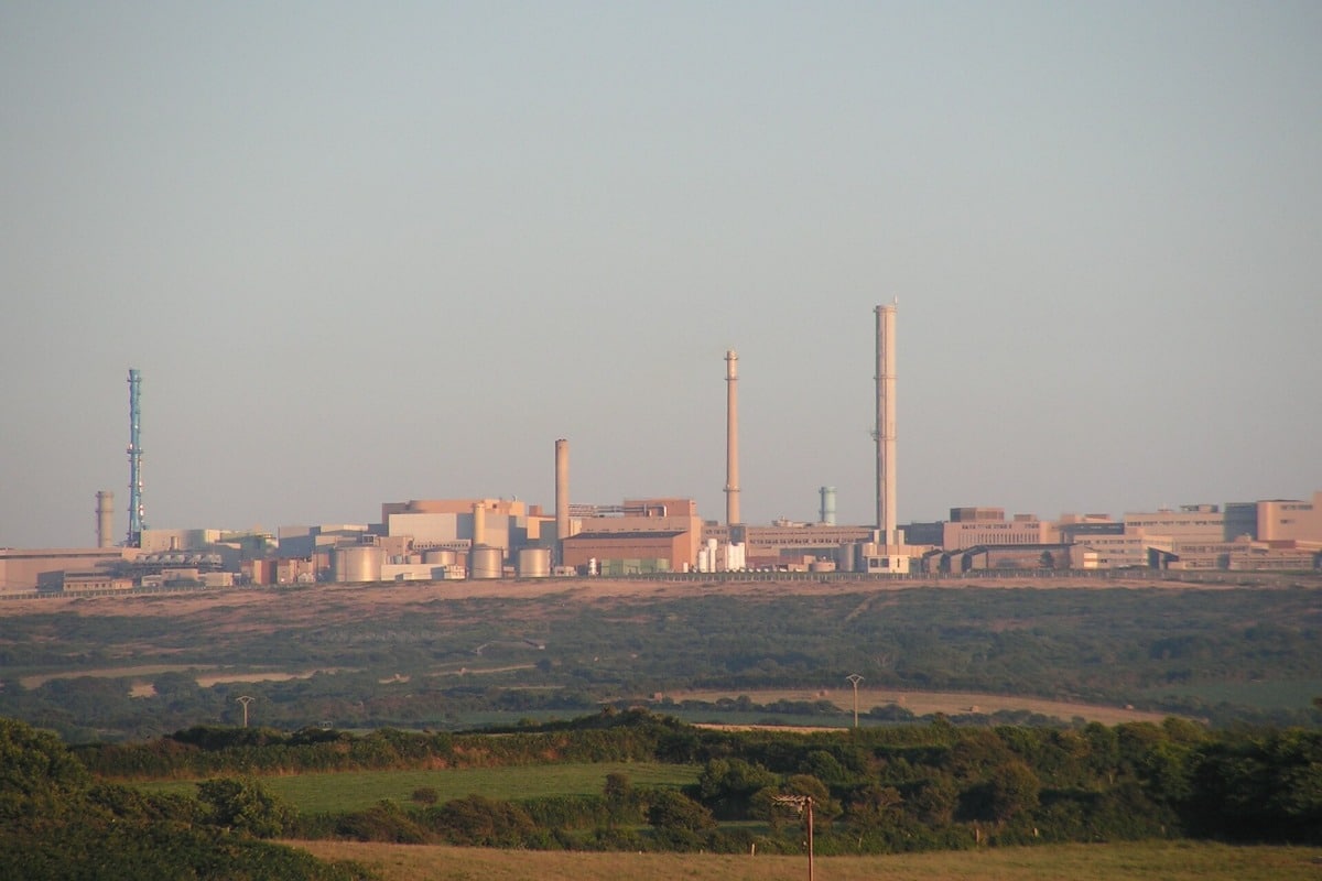 De opwerkingsfabriek van La Hague aan de Normandische kust.